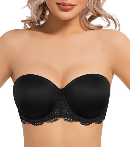 Image of HACI Women's Multiway Strapless Bra Plus Size Full Figure Underwire | Full Coverage, Supportive, Non Slip