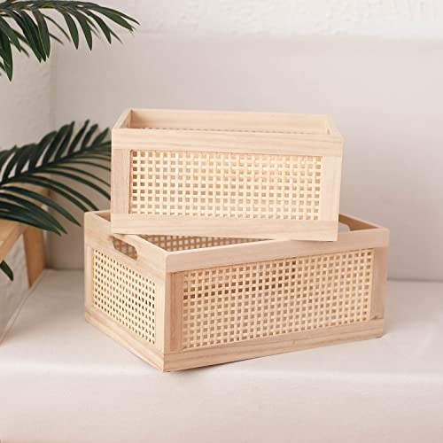 Desktop-storage-basket-sundry-office-drawer-storage-box-wood-frame-storage-basket-Rectangle-B-Set2 Desktop storage basket sundry office drawer storage box wood frame storage basket Rectangle B Set2