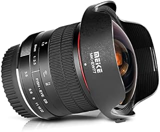 Meike 8mm f3.5 Ultra Wide Angle Fisheye Lens for All EOS EF Mount DSLR Cameras EOS 70D 77D 80D Rebel T7i T6i T6s T6 T5i T5 T4i T3i SL2,etc