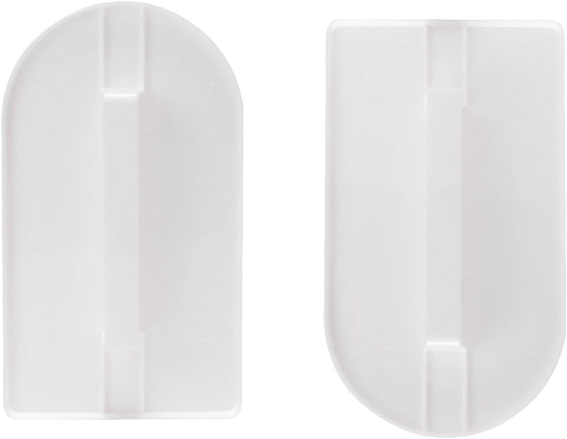 2 PCS Cake Smoother Set, Fondant Smoother Tool,Cake Smoother Polisher, Cake Icing Smoother, Flat Cake Decorating Tools for Fondant, Buttercream (White)