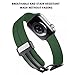 Compatible with Apple Watch Band 49mm 45mm 44mm 42mm 41mm 40mm 38mm, Soft Silicone Magnetic Buckle Sport Replacement Straps,Adjustable Sport Band (42/44/45/49mm, Green)