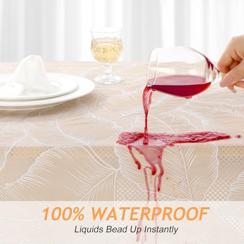 Kaixinbao Waterproof Lace PVC Vinyl Rectangle Tablecloth, 54x78 Inch - image 2
