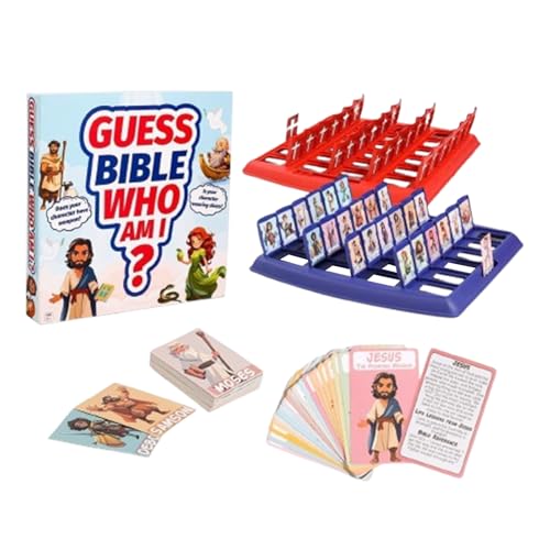 Adivina Quién De La Biblia Juego De Mesa,Clásico 24 Personajes Juguetes Divertidos Para Desarrollo | Juegos De Fiesta Cristianos | para Trabajo Oficina Escuela Hogar Familia Cumpleaños Amigos Reunione