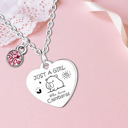 Gajfdns Cute Capybara Necklace Capybara Gifts for Capybaras Lover Gifts for Women Friends Daughter Sister Christmas Birthday Present Cute Capybaras Stuff