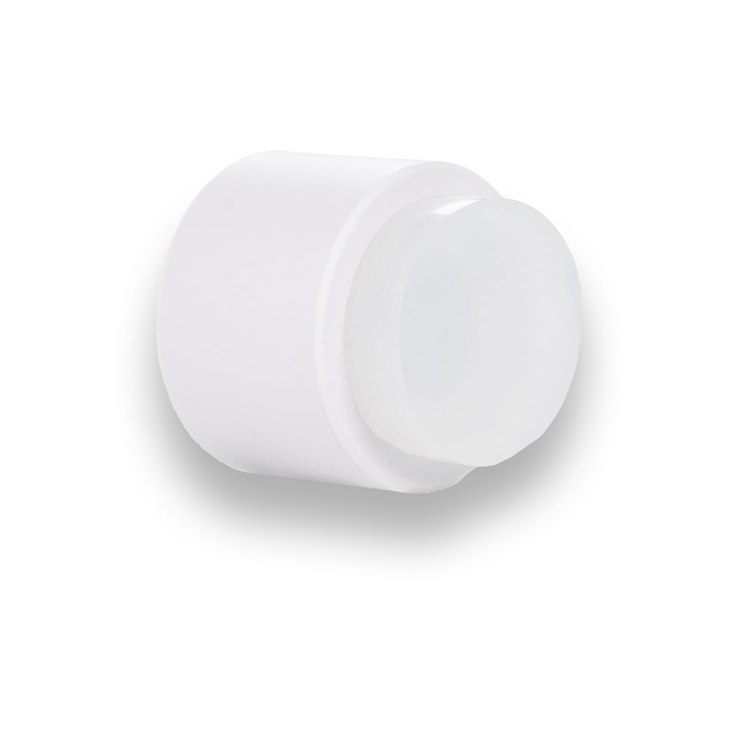 EVI Herrajes | Adhesive Wall Mounted Door Stop | Ø28x28mm | White Lacquered Stainless Steel | Includes Plug + Screw | Mod. I-198/28BBL