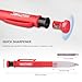 HAUTMEC 3-in-1 Carpenter Pencils with Removable Finger Grip, Built-in Sharpener and 7 Leads (3 Colors), Mechanical Construction Pencil for Deep Marking Scribing, Pro Tracer Pencil, HT0293-DM