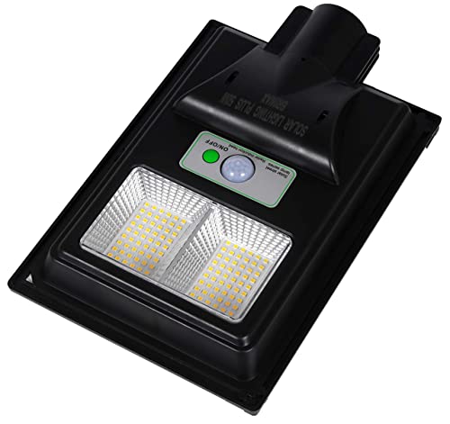 Luminária Pública Solar Refletor Led 50w com Sensor De Presença e Controle Remoto Para Poste Parede