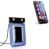 BoxWave Case Compatible with TIMMKOO WiFi Mp3 Player - AquaProof Pouch, Triple Sealed Waterproof Carrying Pouch Lanyard - Blue