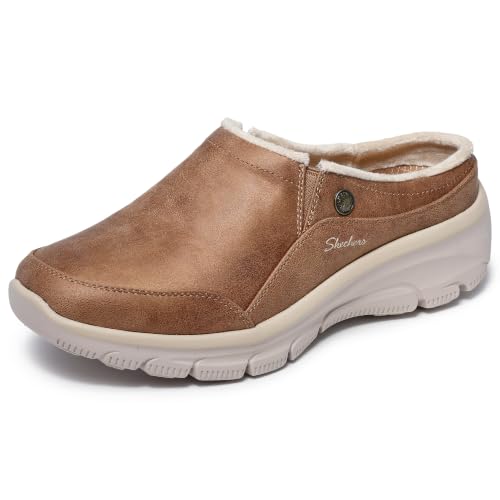 Image of Skechers Women's Easy Going - Latte 2 | Modern Comfort Casual, Relaxed Fit, Air-Cooled Memory Foam, Slip On, Vegan, Water Repellent