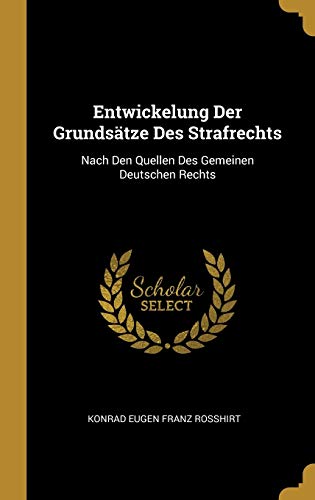 Entwickelung Der Grundsätze Des Strafrechts: Nach Den Quellen Des Gemeinen Deutschen Rechts (German Edition)