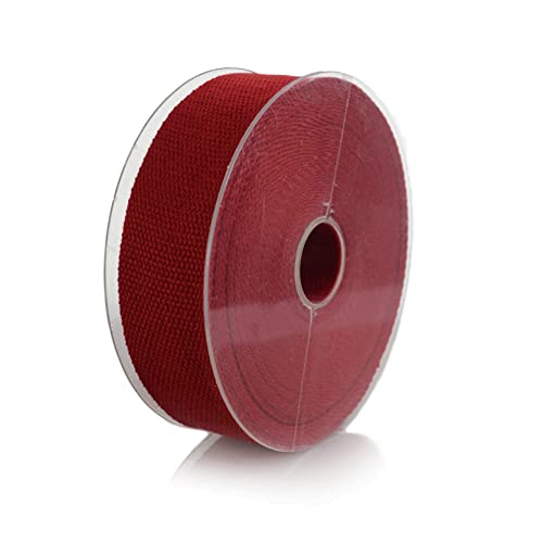 Trimz Cotton Webbing - Dark Red - 25mm x 5m - Image 2