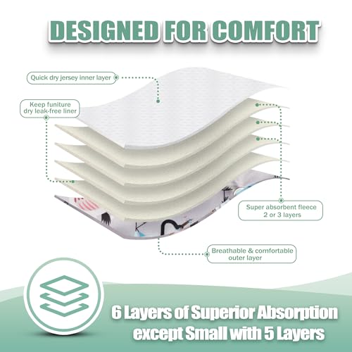 Image of wegreeco Washable Female Dog Diapers Highly Absorbent Reusable Diapers for Dog in Heat Period, 3 Pack (Flamingoes, X-Large)