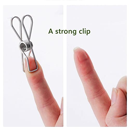 20 Pack Stainless Steel Chip Clips 2 Inch Wire Utility Clothespins Metal Paper Clips Food Clips Bag Clips For Outdoor Home Kitchen,Silver #TOP4