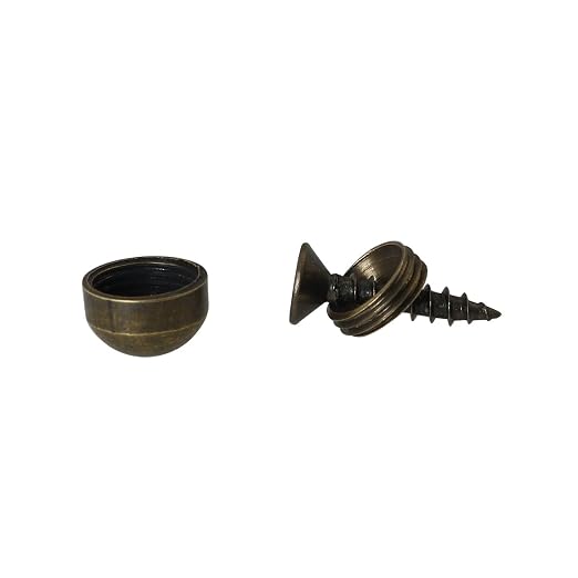 8 tornillos decorativos de latón con tapas 9mm bronce miniatura 4