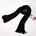 BEARUN Kids Knit Scarf Winter Fashion Solid Color Toddler Baby Scarves Neck Warmer Tassel Scarf for Boys Girls Black
