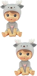 ifundom 2 Peças Cabeça De Carro Enfeites De Painel De Carro Bobbleheads Carro Decoração De Natal Cupcake Enfeites De Bolo De Mesa Bolo Resina Artesanato Festa Enfeite De Bolo Cartola