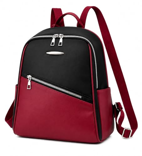 Image of Ethnic Style Waterproof Oxford Backpack for Women & Girls | Fashion Travel Canvas Look Nylon Bag | Large Capacity Printed Laptop Backpack for College