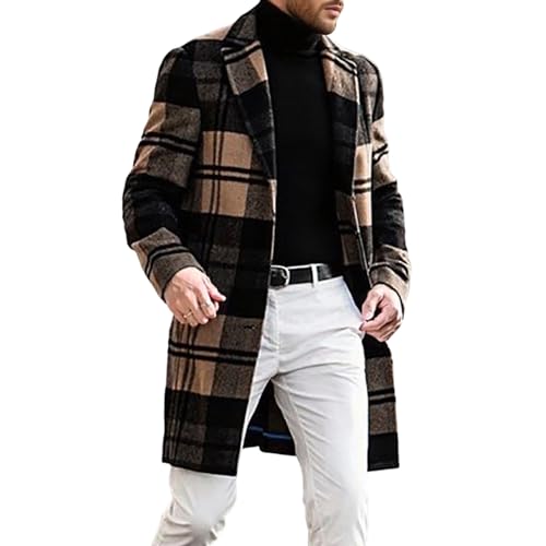 Trench-coat à carreaux homme pour un style décontracté chic en ville