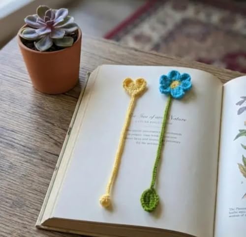 Marque-page en crochet floral souple qui préserve les pages de vos livres