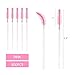 Tbestmax 800 Disposable Mascara Wands, Spoolies Brush for Eyelash Extensions, Crystal Pink Spooly Eyelash Eyebrow Brushes Lash Wand Applicator Makeup Kits