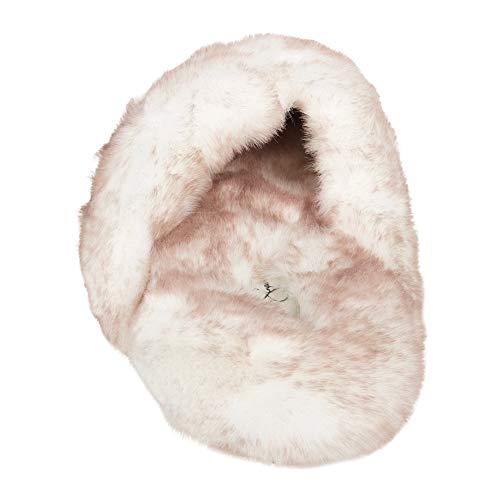 Image of Jessica Simpson womens Comfy Faux Fur House Slipper Scuff Memory Foam Slip on Anti-skid SoleSlipper