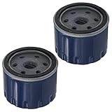 Caltric Engine Oil Filter Compatible with John Deere X324 X390 X394 X500 X530 X534 X570 X580 X584 / D100 D105 D110 D120 D130 D140 D155 D170 Z740R / Qty 2