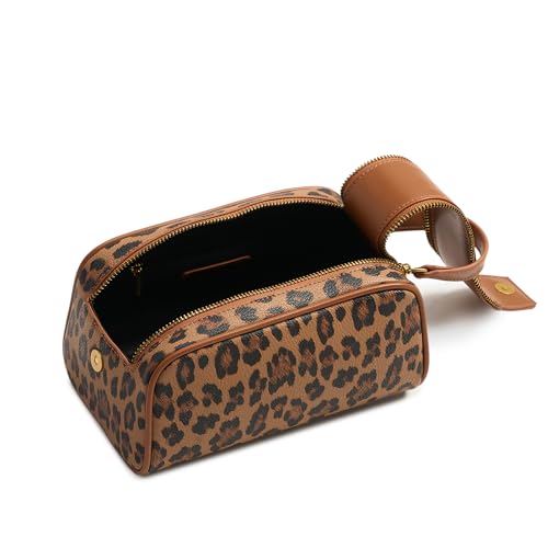 Image of Miraggio Joyce Travel Pouch | Unisex Pouches for Travel & Everyday Use | Makeup Storage | Sanity Kit | Utility Pouches (Brown)
