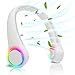 ITSHINY Ventilador de Cuello, Mini Ventilador Portatil, Ventilador Cuello Sin Aspas, Ventilador USB Recargable Bateria 4000 mAh con Ajustable 3 Velocidades Luz LED para Viajes Deporte Oficina Hogar