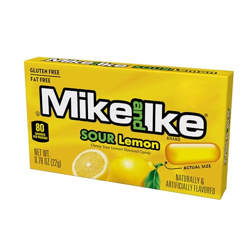 Image of Mike and Ike Sour Lemon Candy, 0.78 Ounce Box (Pack of 24)