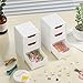 Imakmasion Mini White Plastic 3-Drawer Organizer for Girls’ Hair Accessories, Jewelry & Makeup – Small Storage Box for Clips, Scrunchies, Desk & Bathroom Essentials