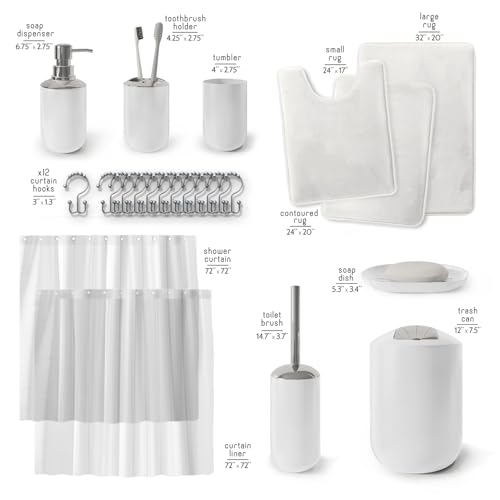 Ensemble d'accessoires de salle de bain complet pour harmoniser une pièce d'eau