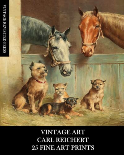 Vintage Art: Carl Reichert: 25 Fine Art Prints: Animal Ephemera for Framing, Collage, Decoupage, Mixed Media and Junk Journals