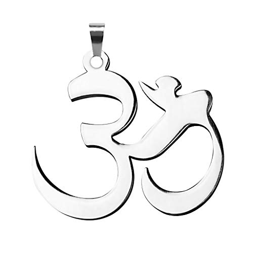 gazechimp Ohm Om De Aço Inoxidável Yoga Buddha Namaste Pingente Colar De Corrente De Ligação