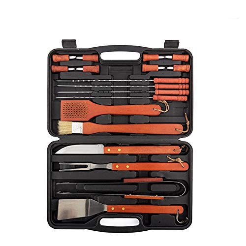 BBQ Grill di set (18 pezzi), posate per barbecue con valigetta