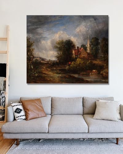 Poster La Ferme de la Vallée par John Constable - Toile 40x48cm - 4