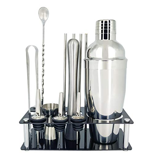 Set de bar premium con coctelera y 13 piezas miniatura 1