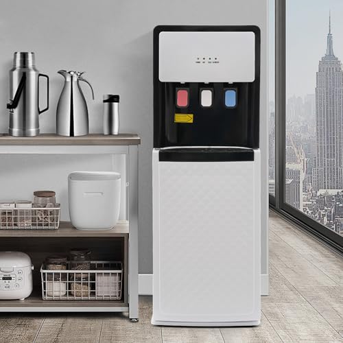 DAJILISHI Bottom Loading Water Cooler Dispenser, Hot & Cold Water Cooler Dispenser, Anti-Scald Design, Child-Safety Lock, ottom Loading Water Cooler Dispenser (White)