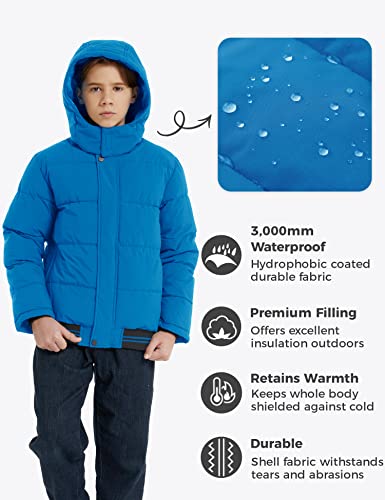 Wantdo Boy's Padded Winter Coat Insulated Warm Puffer Jacket Blue, 14/16 #TOP4