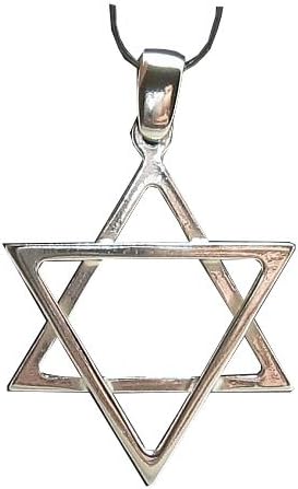 Jewish Religious Israel Star of David Pendant 925 Sterling Silver Stamped with Silver Plated Chain Thin and Light Pendant YA14