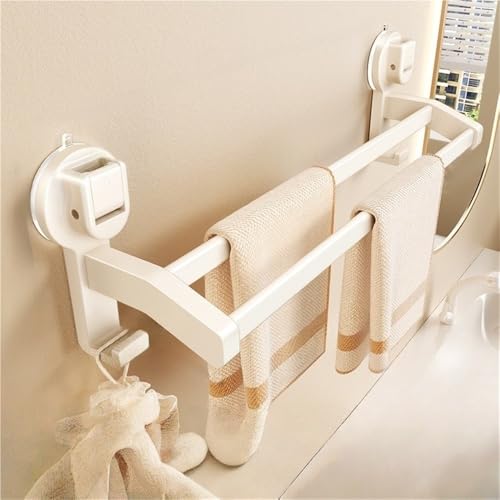 Suction Cup Towel Bar – No-Drill Detachable Towel Holder for Bathroom & Kitchen, Wall-Mounted Towel Rack, No Tools Needed