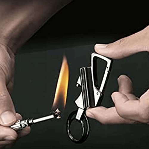 Match Fire Starter Keychain Bottle Opener, Permanent Match With Dual Side Flint Fire Starter, Refillable Lighter For Hiking Camping For Outdoor Survival, Suitable Emergency Rescue Equipment #TOP2