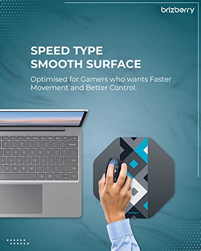 ARTBRIZ® Brizberry Pro-X2 Mouse Pad, Optimised for Speed and Precision, Premium Anti Skid Rubber Base, for Office Desktop Laptop PC Mac, 240mm x... - Image 2