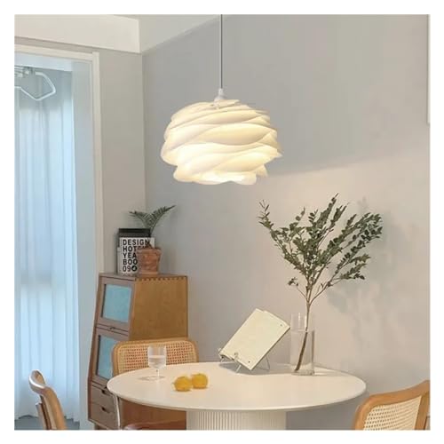 Lampe design danois style lustre pétales bicolores pour décoration salon épuré