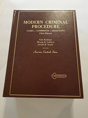 Modern Criminal Procedure & Basic Criminal Proc... 0314703977 Book Cover
