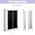 Rseord Sliver Pet Door with Panels, Aluminum Dog Door with Automatic Closing Magnetic Flaps, Medium Doggie Door, Slide-in Panel & 4 Security Locks, Suitable for Doors, Screen and Wall