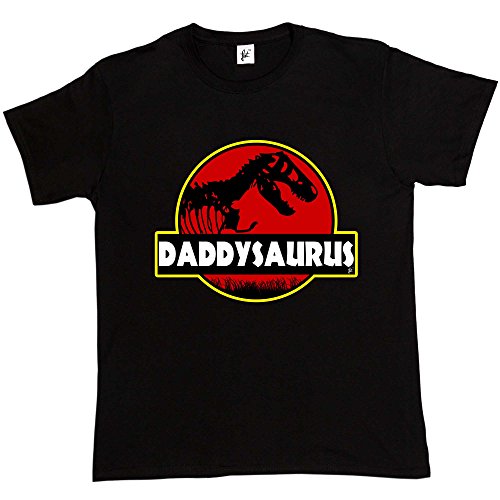 Fancy A Snuggle Daddysauras Dad Fathers Day T-Rex Old Dinosaur Mens T-Shirt Large Black
