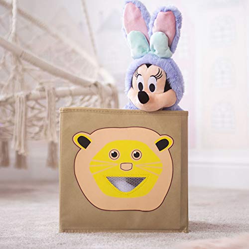 HomeZone Canvas Toybox Chest Toy Storage Baby Box Animal The