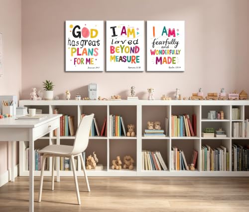 Image of Frimeeme Girls Canvas Wall Art, 12x16 Inch Each, Set of 3