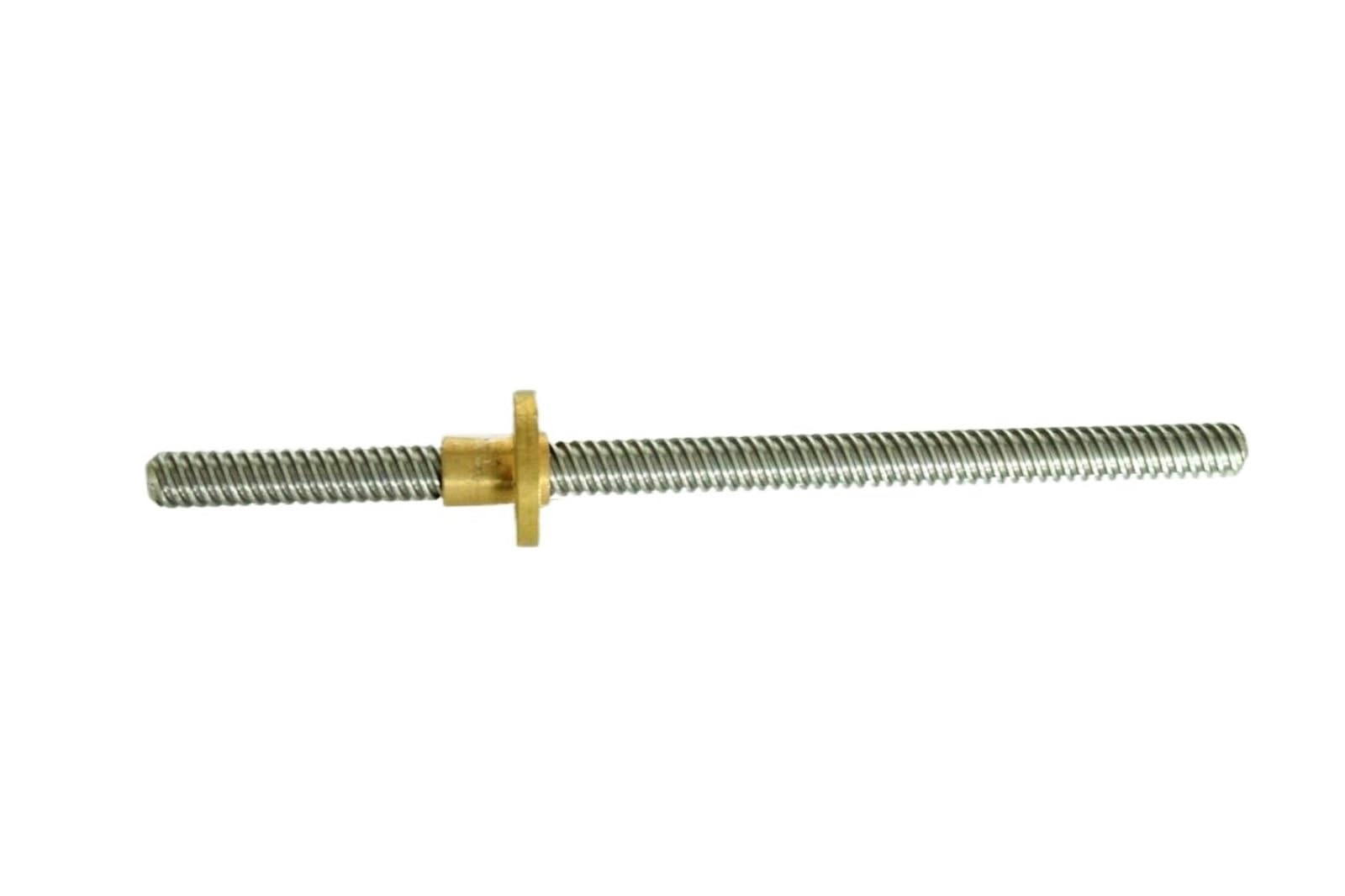Jinfeuge 1Pc/1Set T5 Screw For 3D Printer 100Mm~1000Mm Picth 1Mm 2Mm + Brass Nut/600Mm