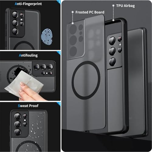 Coque magnétique pour Samsung Galaxy S24 Ultra noire - 2